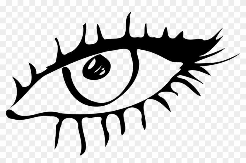 Creepy Eyes Png - Outline Eye Png Clipart #62090