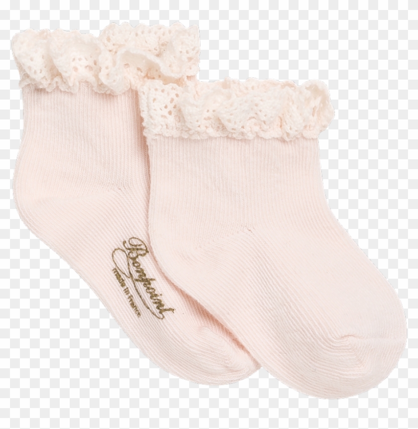 Baby Socks With Lace Milk White - Sock Clipart #62164