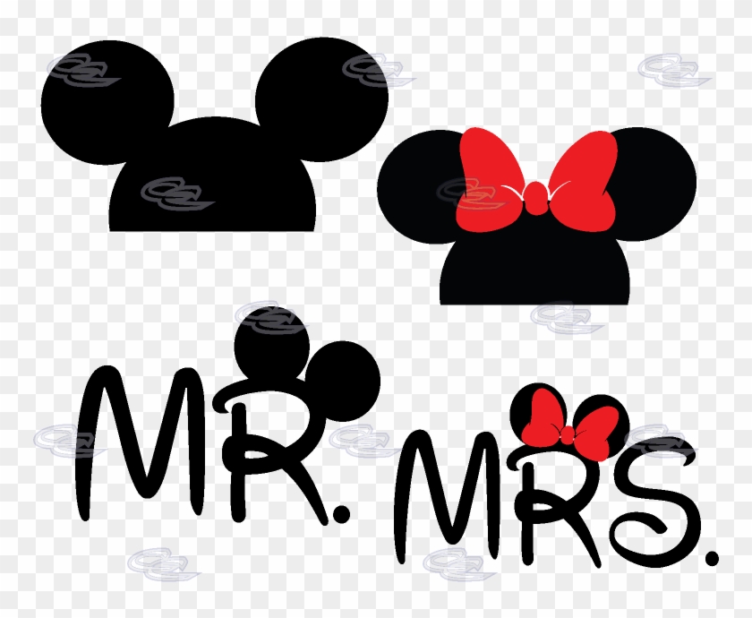 500205 Mickey Head Mr Mrs 0 - Mr Y Mrs Mickey Clipart