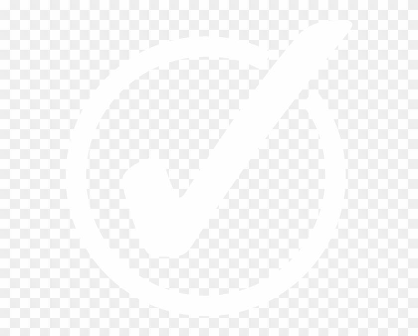 Clip Free Checkmark Transparent Circle Symbol - White Check Mark Symbol - Png Download