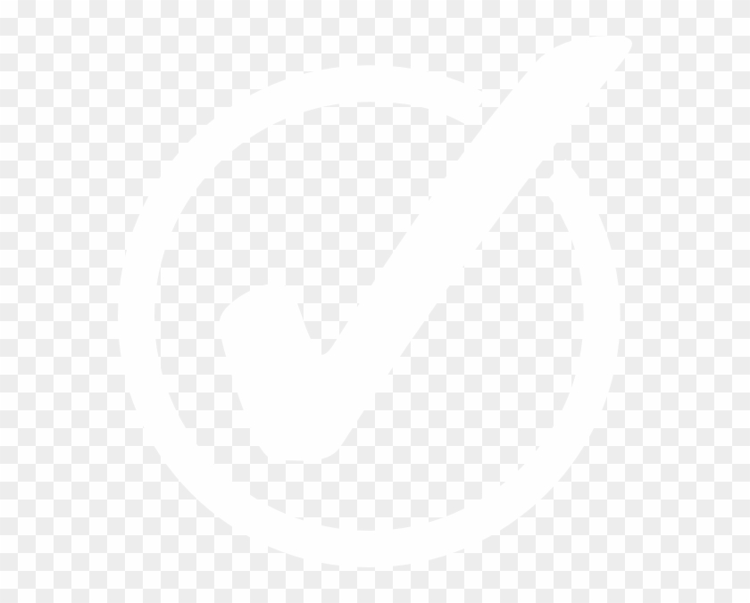 Clip Free Checkmark Transparent Circle Symbol - White Check Mark Symbol - Png Download #62356