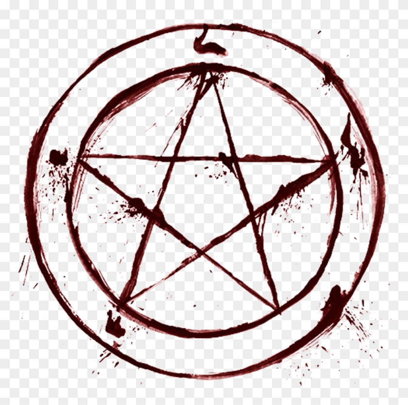 Symbol Blood Bloody Pentagram Creepy Cool Png Effects - Satanic Pentagram Clipart #62525