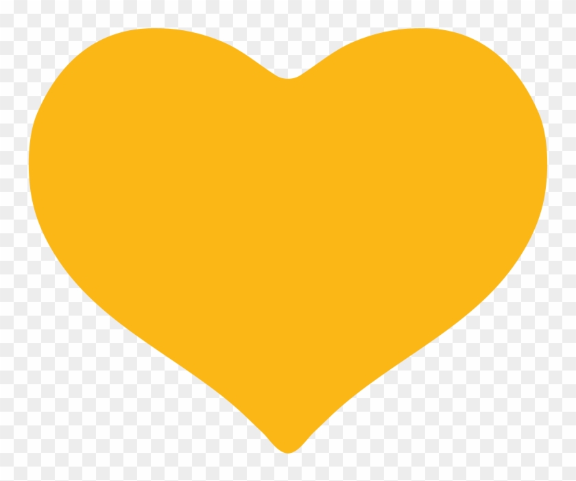 File - Emoji U1f49b - Svg - Gold Heart Clip Art - Png Download