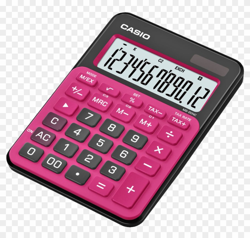 Download Pink Business Calculator Png Image - Casio Ms20uc Pl Clipart #63056