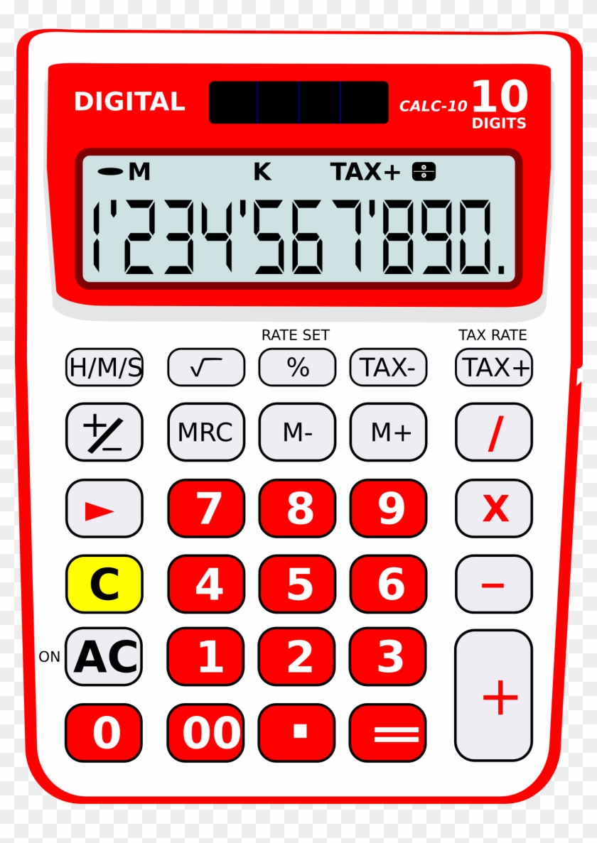 This Free Icons Png Design Of Calculator 10 Digits Clipart #63182