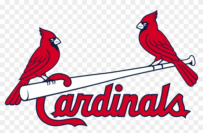 Louis Cardinals Birds On Bat Logo - Logo St Louis Cardinals Png Clipart #63431