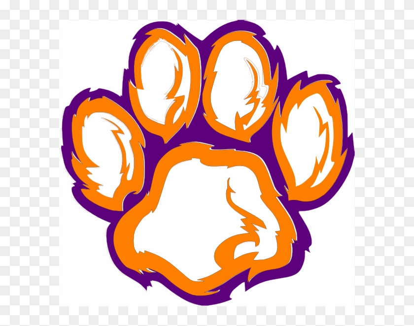 Tiger Paw Clipart Black And White - Transparent Clemson Tiger Paw - Png Download