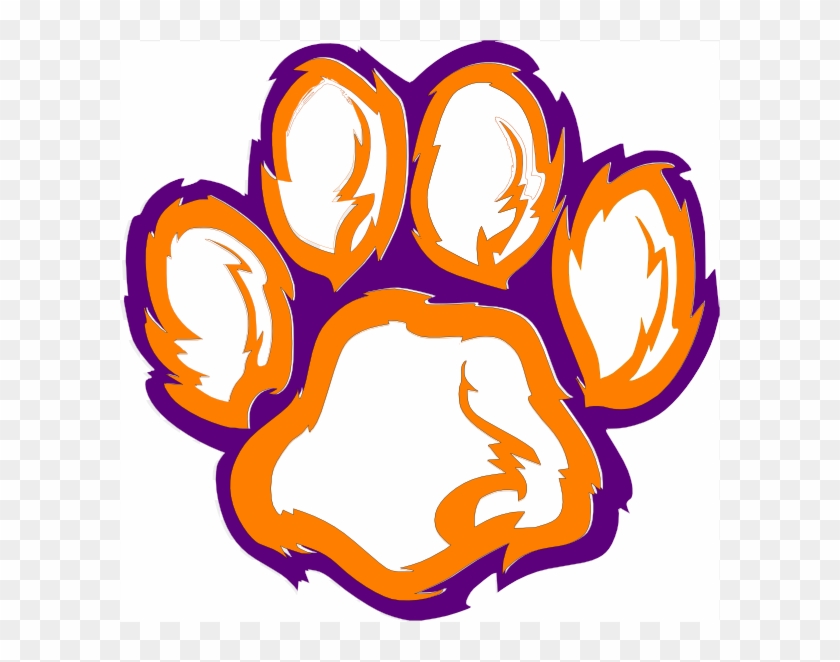 Tiger Paw Clipart Black And White - Transparent Clemson Tiger Paw - Png Download #63784