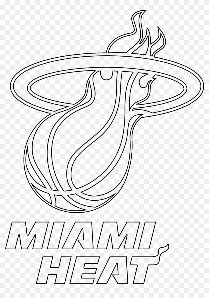 Heat Com Free For Personal - Basketball Team Logo Coloring Page Clipart