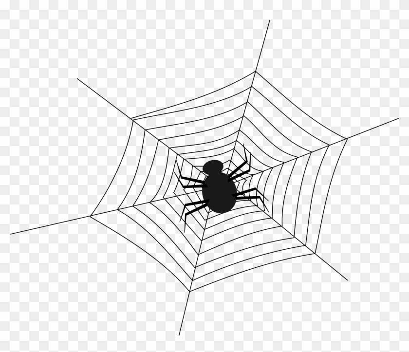 Spider In The Middle Of The Web Clipart #64220