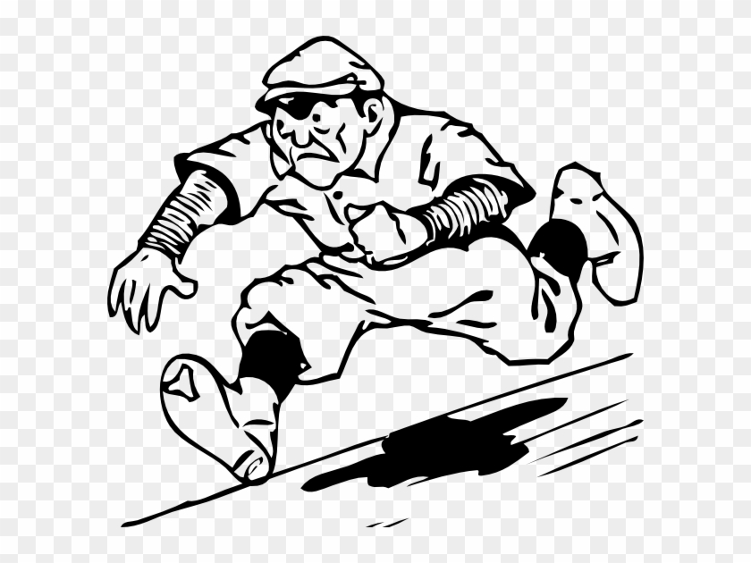 Baseball Black And White Free Baseball Clipart - Running Clip Art - Png Download