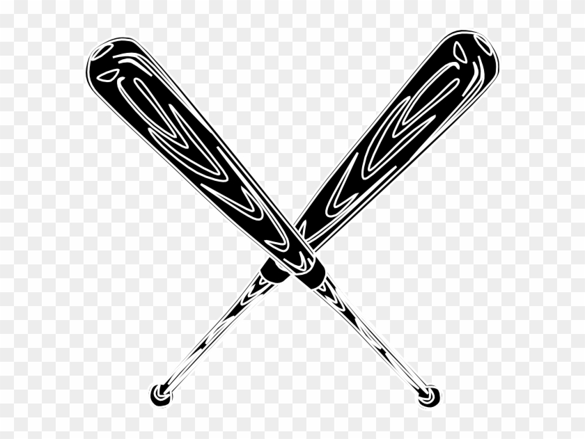 Baseball Bat Bat And Baseball Clipart Clipartfest - Stick Baseball Logo - Png Download
