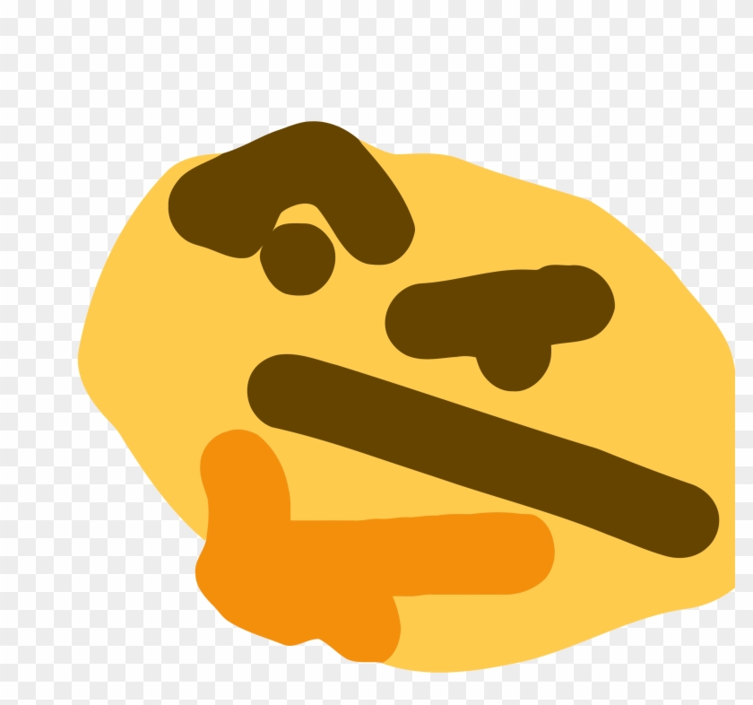 Transparent Twitch Emote Lul - Thinking Emoji Meme Clipart #65264