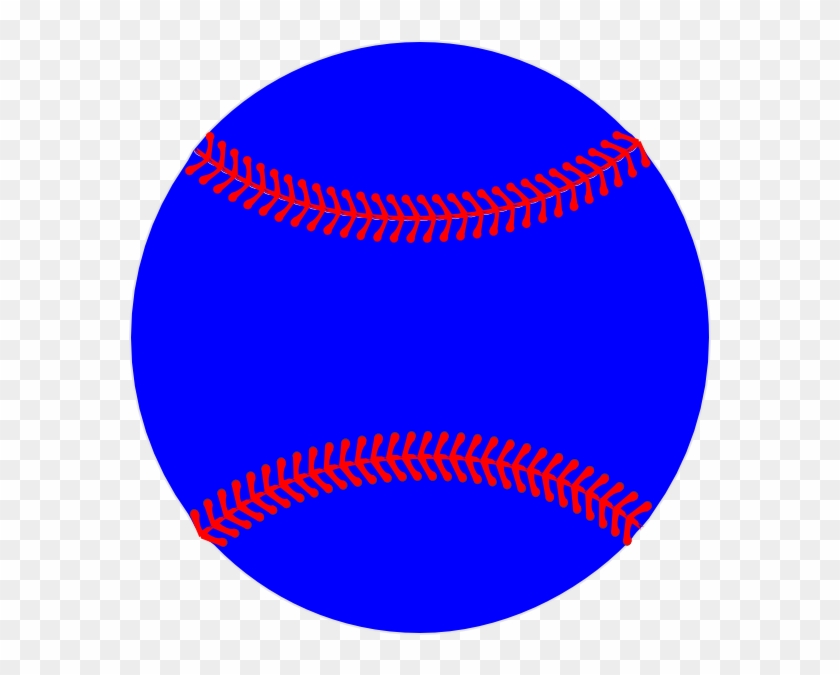 Blue Baseball, Red Lacing Svg Clip Arts 582 X 595 Px - Png Download #65331