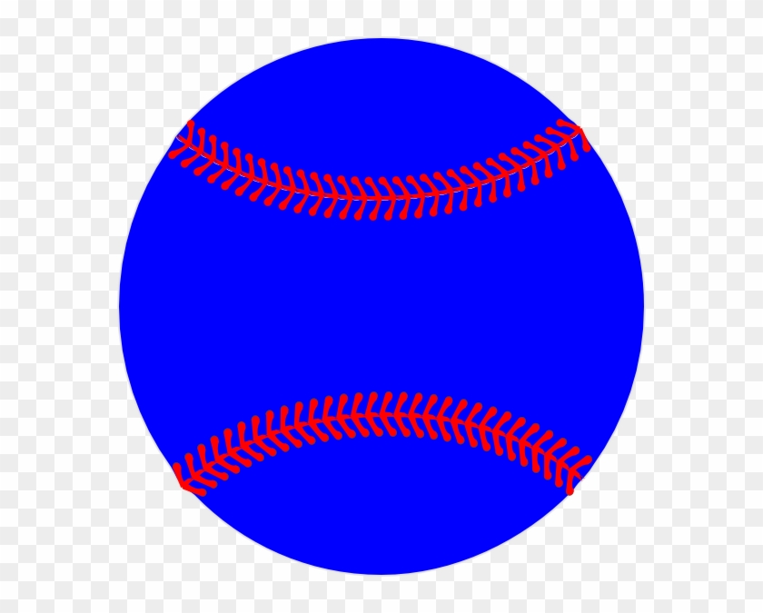 Blue Baseball, Red Lacing Svg Clip Arts 582 X 595 Px - Png Download #65331