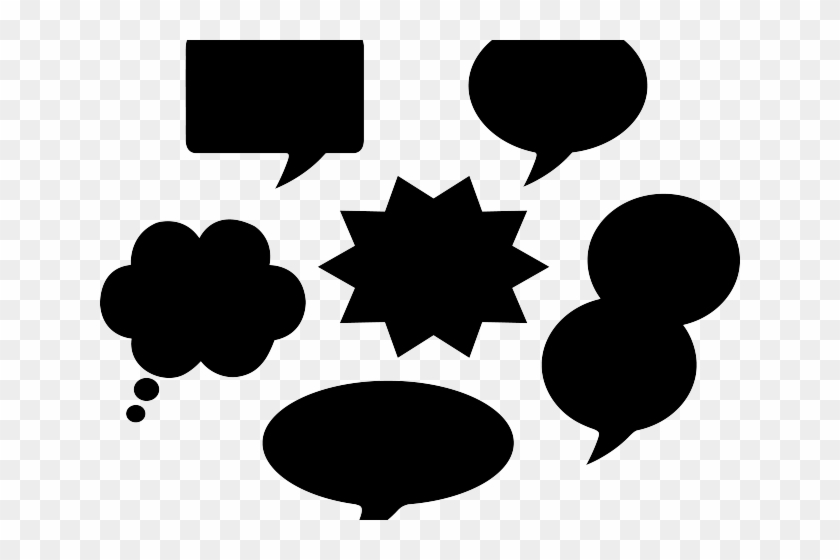 Speech Balloons - Comic Speech Bubble Silhouette Clipart