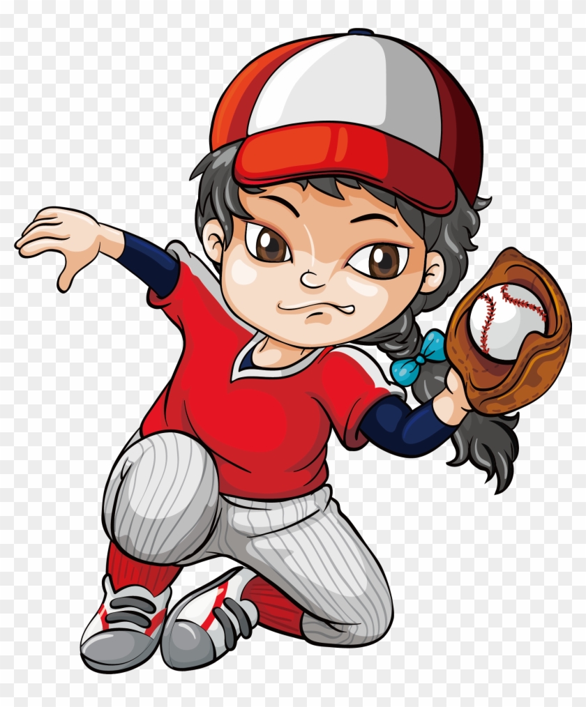 Baseball Batting Pitcher Clip Art - Baseball Cartoon No Background - Png Download