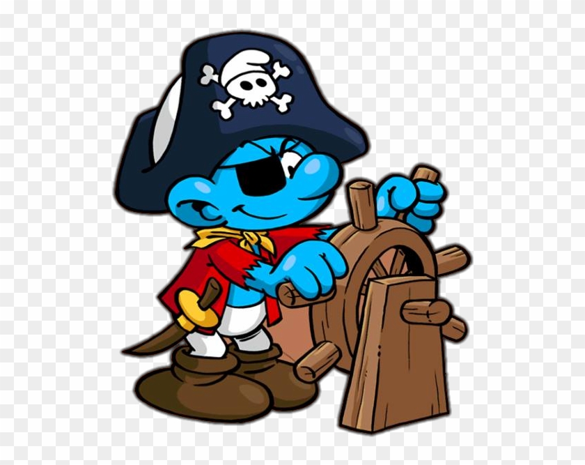 Febr - Pirate Smurf Clipart