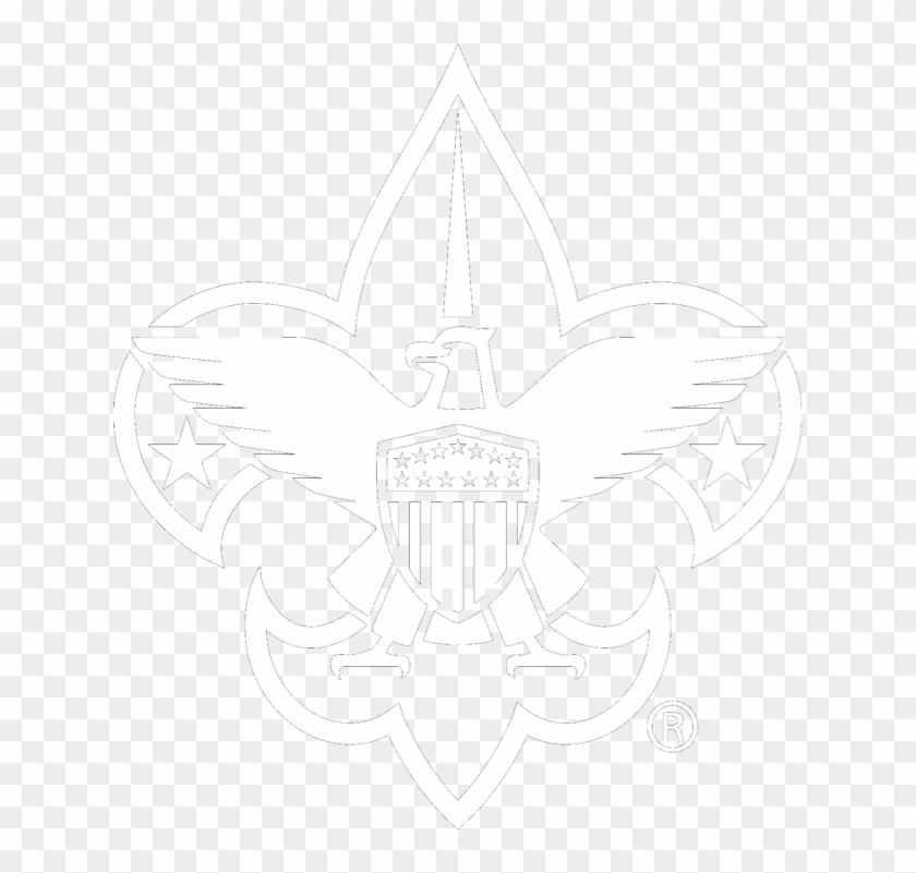 Eagle Scout Png Black And White - Boy Scout Logo White Clipart #65801