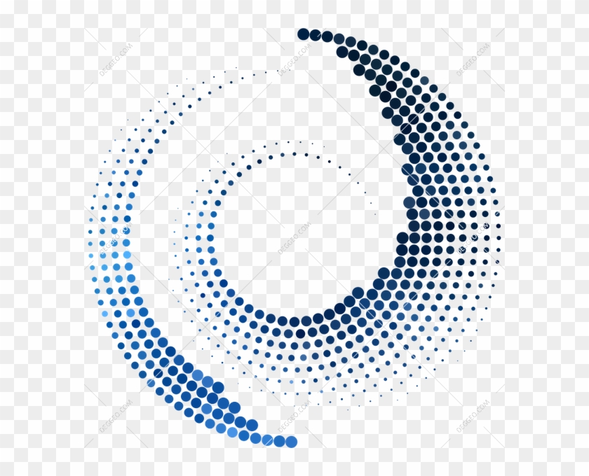 Halftone Dotted Circle Colorful Background Halftoned - 點 點 擴散 Clipart