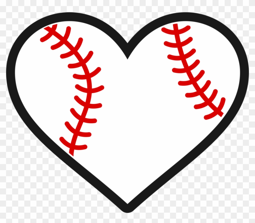 Clip Art Stitching Royalty Free Library - Baseball Heart Clip Art - Png Download #65938