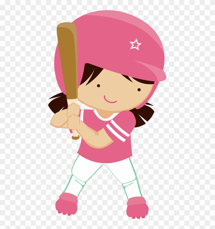 Clip Art Jpg Free Techflourish Collections - Girl Playing Baseball Clipart - Png Download