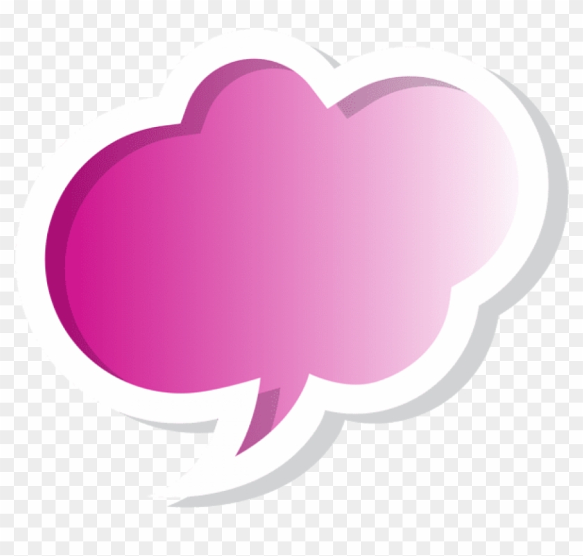 Free Png Download Bubble Speech Cloud Pink Clipart - Heart Transparent Png