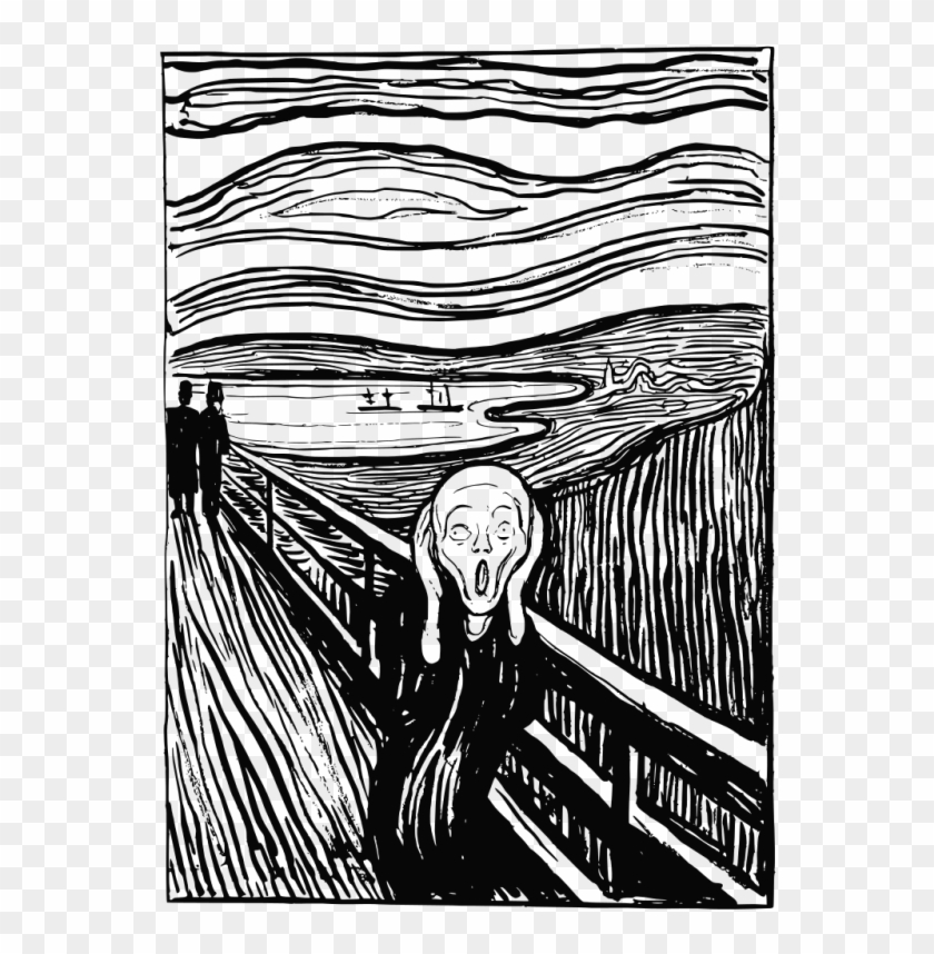 A Primal Outburst In A Void Of Indifference - Edvard Munch The Scream Clipart