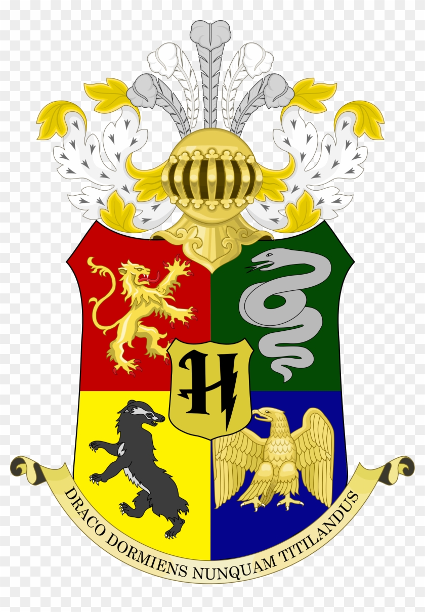 Open - Coat Of Arms Hogwarts Clipart #67362