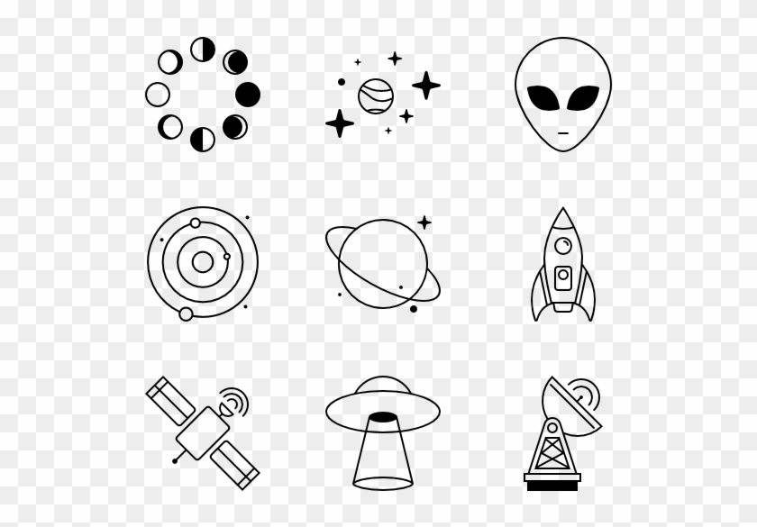 Space - Ufo Icons Clipart #67565