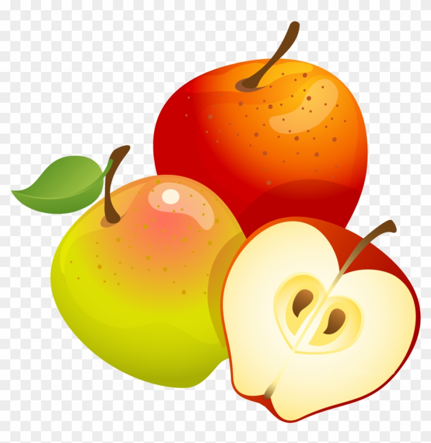 Large Painted Apples Png Clipart - Apples And Honey And Shofar Transparent Png