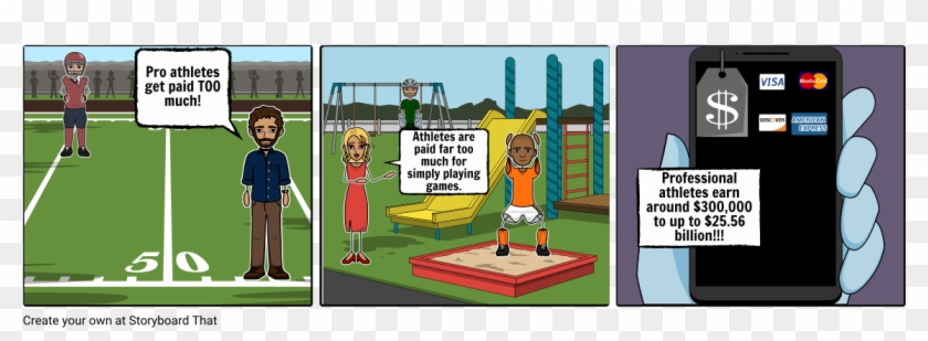 Comic Strip Athletes Pay Clipart