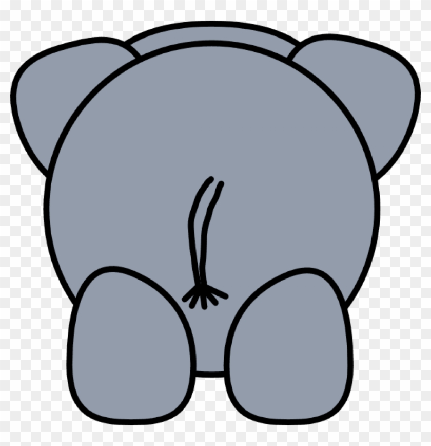 Free Png Download Cartoon Elephant From Behind Png - Clip Art Transparent Png
