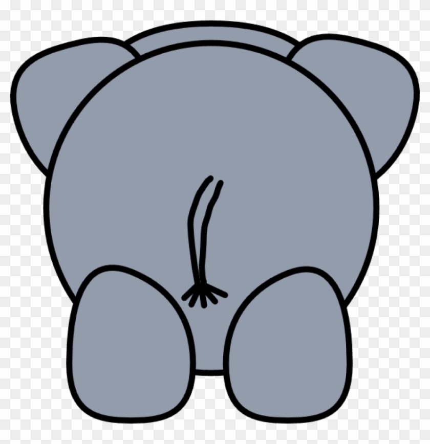 Free Png Download Cartoon Elephant From Behind Png - Clip Art Transparent Png #68428