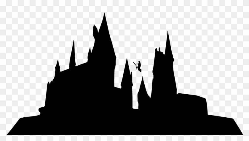 Hogwarts Silhouette Clipart - Islands Of Adventure - Png Download