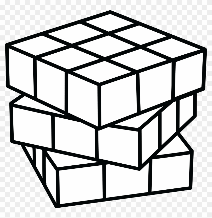 Cube Clipart Coloring Page - Png Download #68507