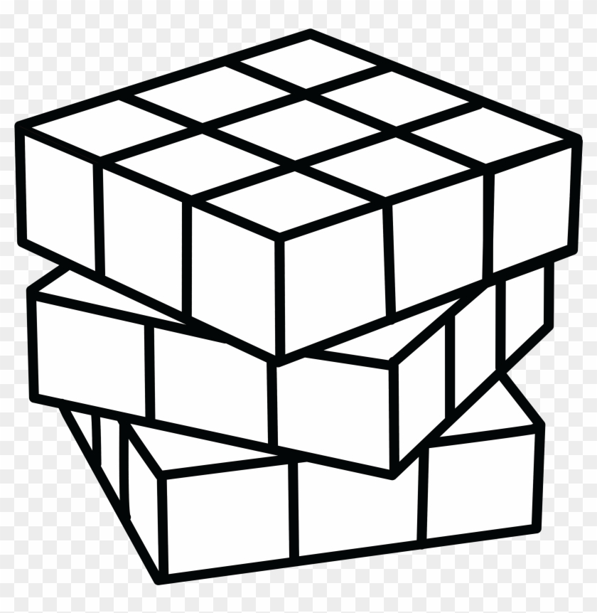 Cube Clipart Coloring Page - Png Download