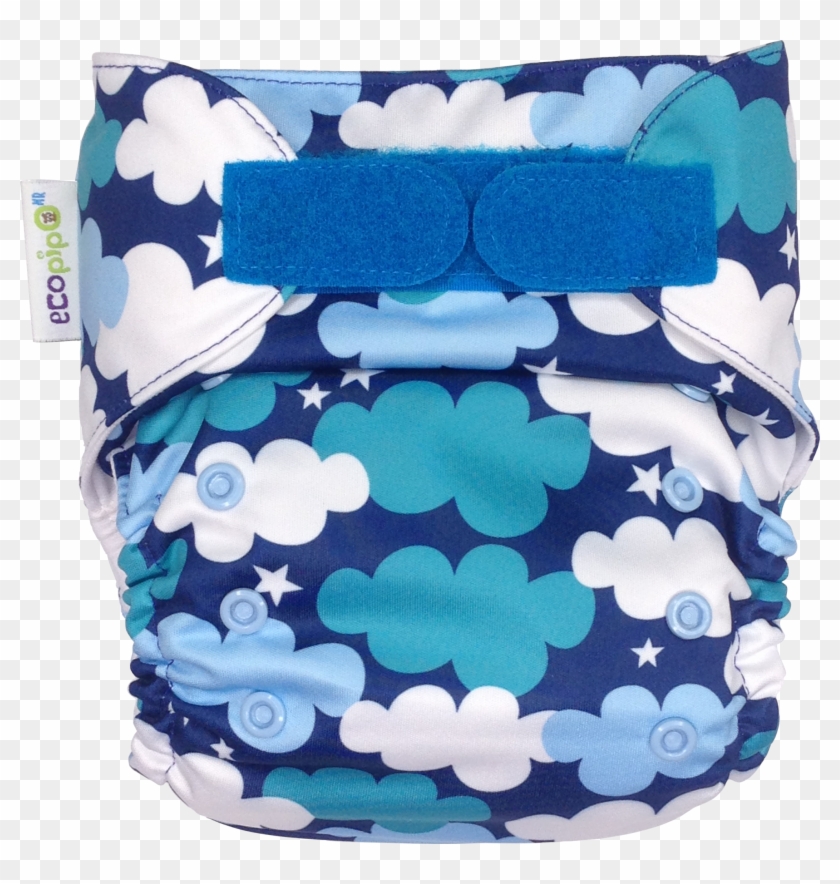Pañal Estampado Unitalla Nubes - Diaper Clipart #68918