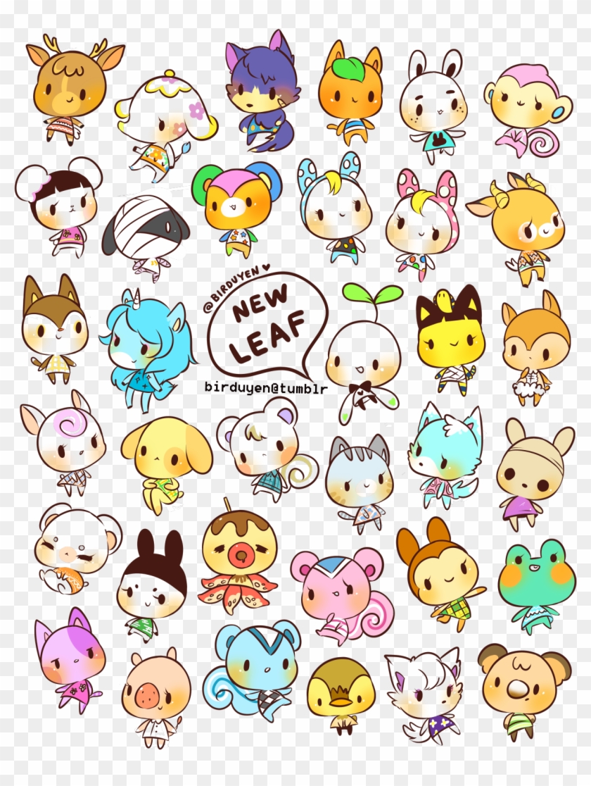 Birduyen Animal Crossing New Leaf Stickers Animal Crossing - Animal Crossing Cute Villager Clipart