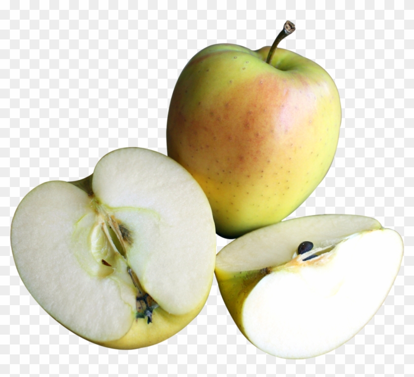Download Green Apple With Slices Png Image - Portable Network Graphics Clipart