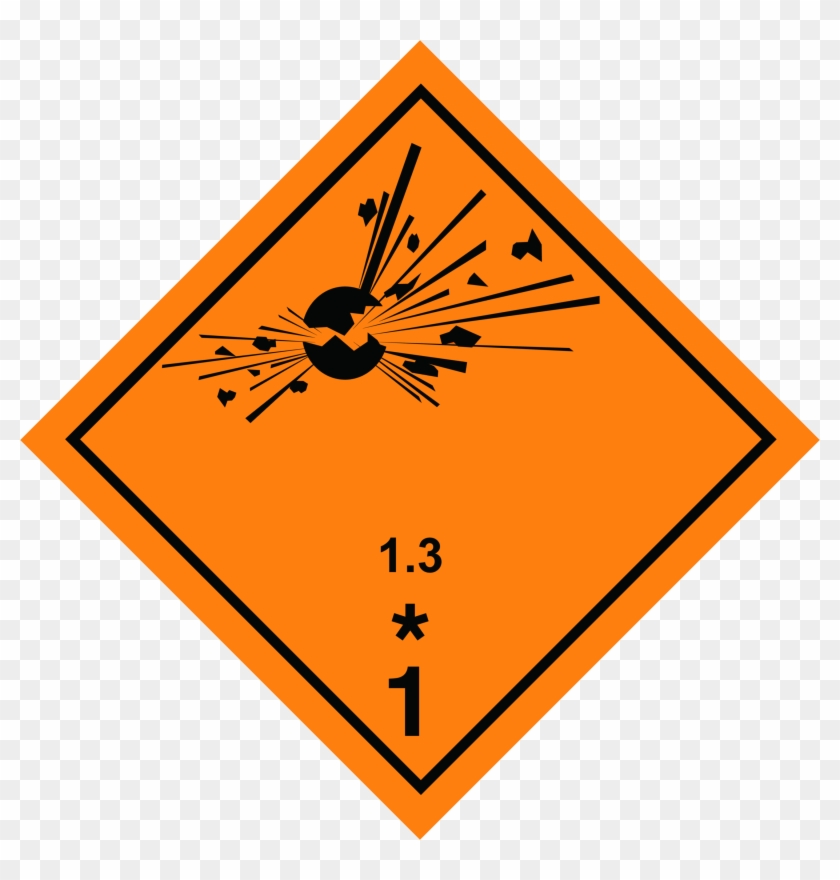Explosion With Fire, - Clase 1 Explosivos 1.3 Clipart #69557
