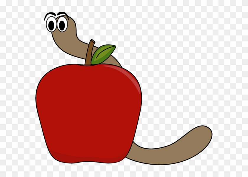 Apple And Worm - Worm In Apple Clip Art - Png Download #69900