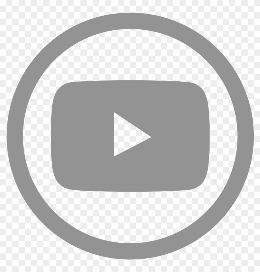 Youtube Icon Grey Png , Png Download - Circle Clipart