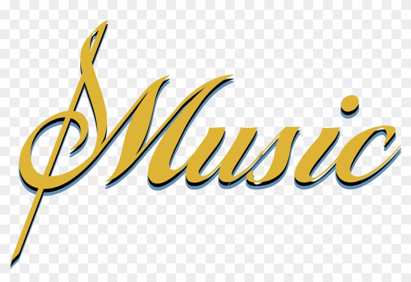 Gold Music Script - Music Clipart - Png Download