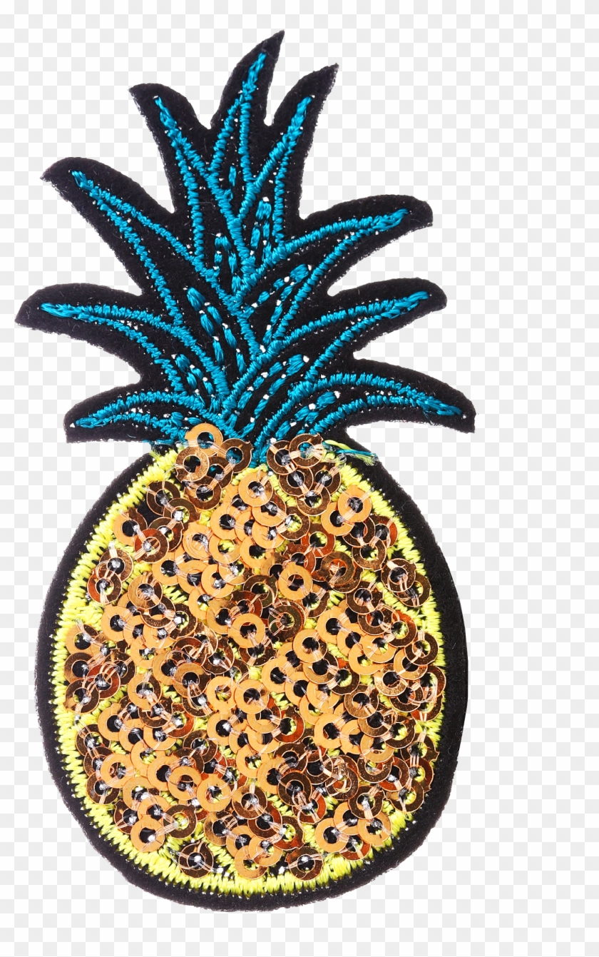 Sequins Golden Pineapple Patch Clipart #600734
