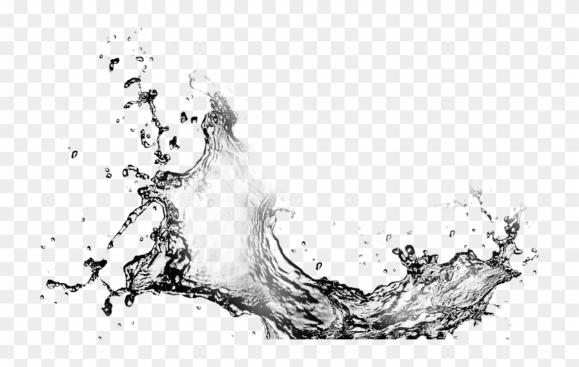 Water Splash Black And White Png - Black Water Splash Png Clipart
