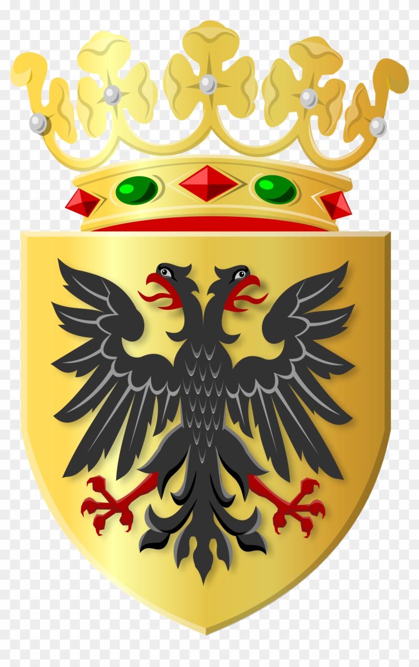 Golden Shield With Black Eagle And Golden Crown - Gemeente Loppersum Clipart #601154