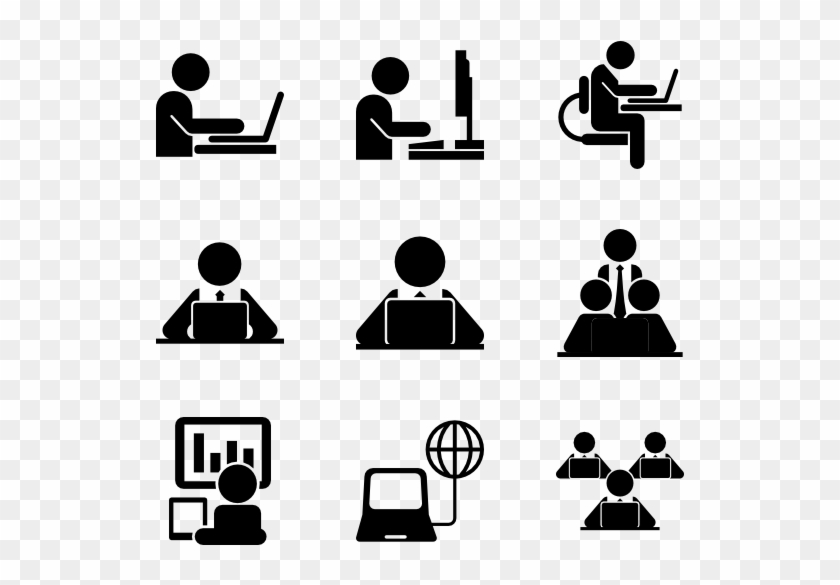Computer Workers - Computer Team Icon Png Clipart #601389