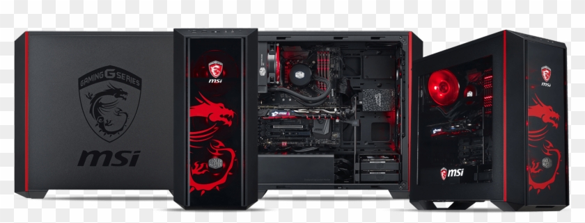 The Masterbox 5's Design And Smartly Placed Tray Cut-outs - Cooler Master Masterbox 5 Msi Edition Clipart #601558