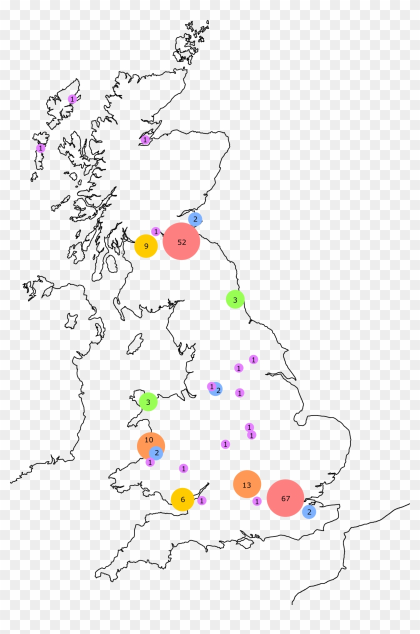 Map Of Wikimedia Uk Events In 2016-17 - Illustration Clipart #601786